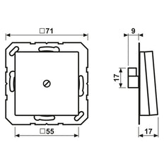 Jung A500 Cable Entry Cover Plate Snow White Matte - A590BFAWWM
