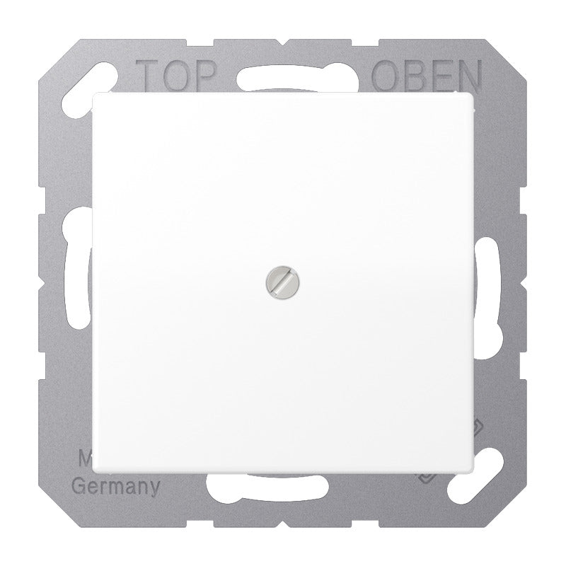 Jung A500 Cable Entry Cover Plate Snow White Matte - A590BFAWWM