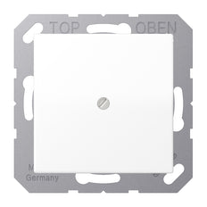 Jung A500 Cable Entry Cover Plate Snow White Matte - A590BFAWWM