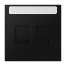 LS990 Doble Jack Modular Tapa Placa Grafito Negro - LS1969-2NAWESWM