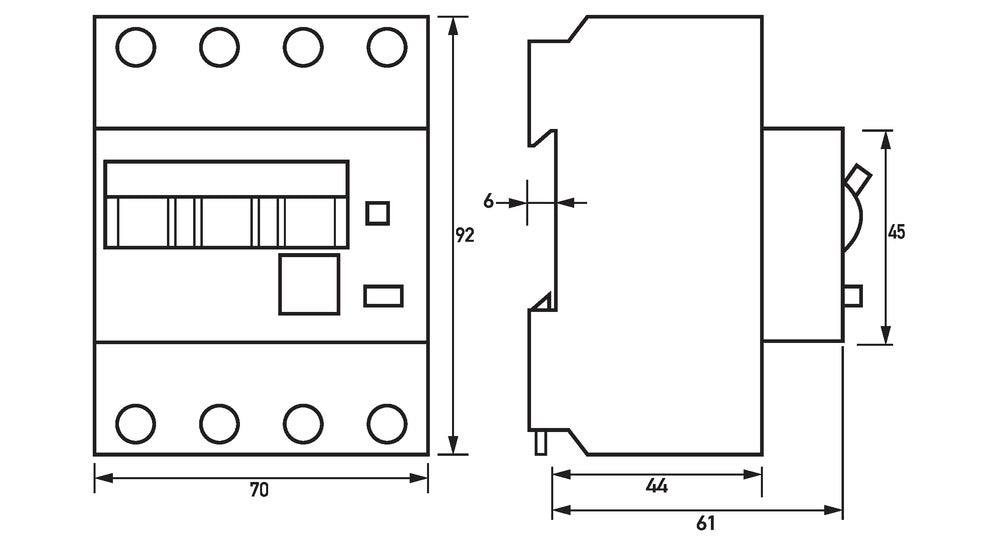 Doepke Type A RCBO 16A 300mA 3P+N Circuit Breaker - 09945114