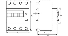 Doepke Type A RCBO 16A 30mA 3P+N Circuit Breaker - 09945104