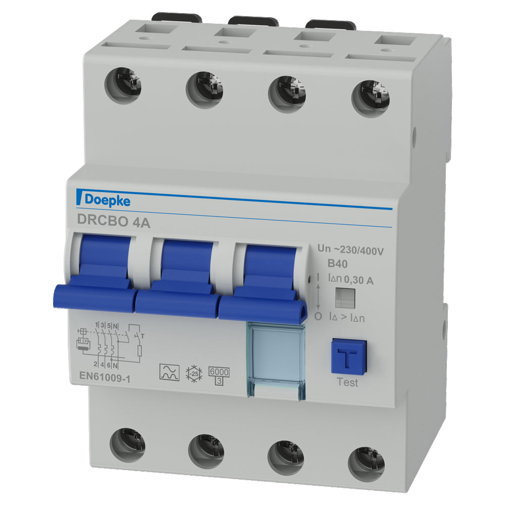 Doepke 40A Type A RCBO Circuit Breaker 300mA 3P+N - 09945118