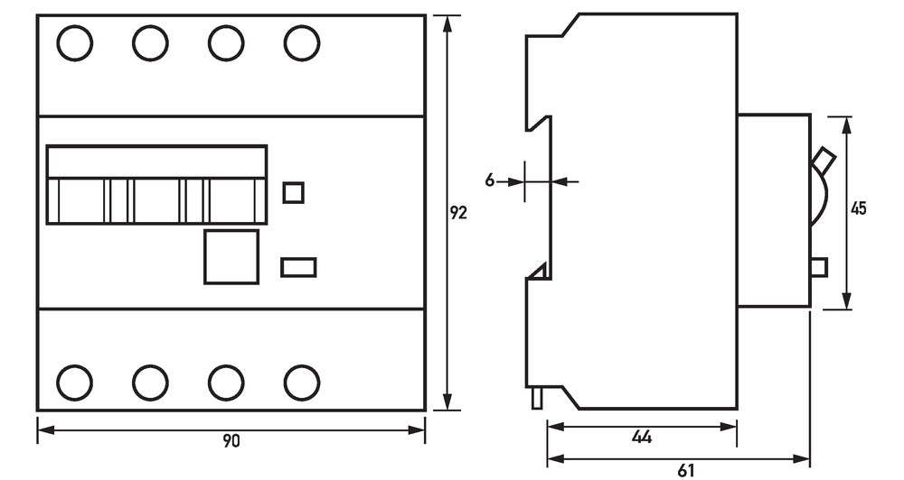 Doepke 40A Type A RCBO Circuit Breaker 300mA 3P+N - 09945118