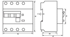 Doepke 40A Type A RCBO Circuit Breaker 300mA 3P+N - 09945118