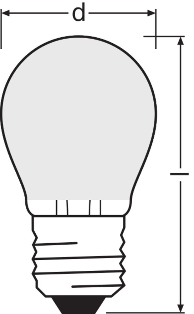 OSRAM LED Classic P40 4W E27 2700K Frosted Globe - 4058075437067 [2 Pieces]