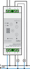 Niko Wireless 2-Channel DIN Rail RF Receiver - 410-00351