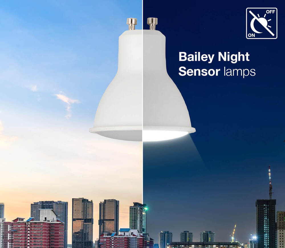 Foco LED Inteligente GU10 Con Sensor De Día Y Noche 4.5W 2700K - 143854