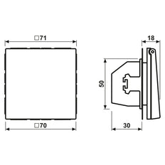Jung LS990 16A Protected Wall Socket With Safety Cover - LS1520NBFKIKLWWM