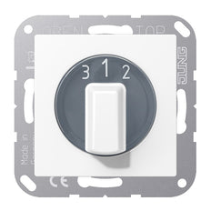Jung AS500 Interruptor Monopolar De Tres Posiciones Blanco Mate - A1504.10NWWM