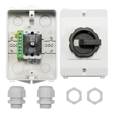 25A Interruptor Desconector De 2 Polos CA/CC Clasificado IP65 - AE-A551019