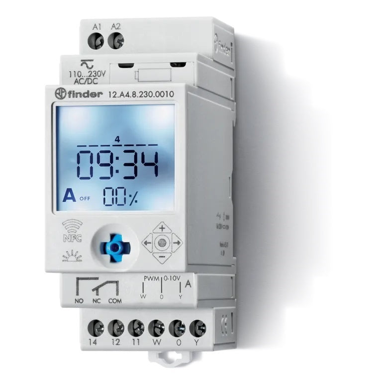 Finder Astronomical Time Switch 35mm 0-10V 230VAC - 12.A4.8.230.0010