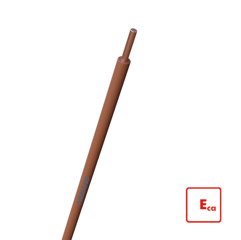 Nexans H07V-U Eca 1.5mm² Installation Wire Brown VDbox - 10546311 [100 Pieces]