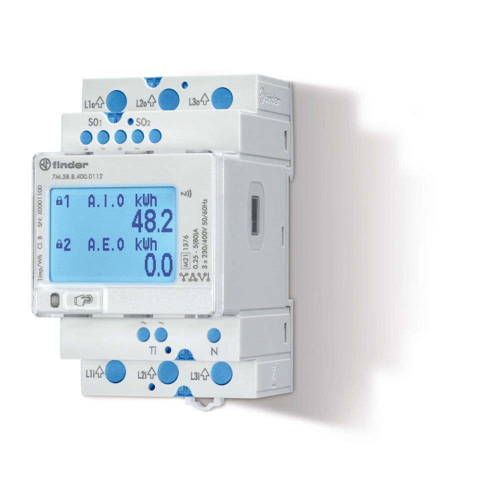 Medidor De Energía Digital De 3 Fases 80A MID Con Interfaz M-Bus - 7M.38.8.400.0312