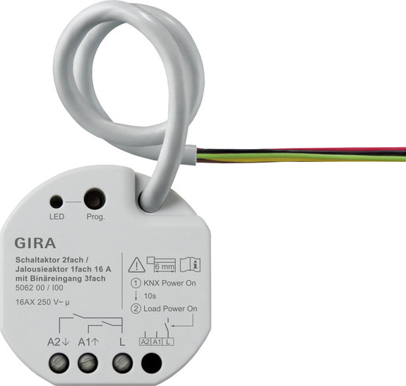 Gira One Interruptor De 2 Gang 16A KNX Actuador Seguro - 506200