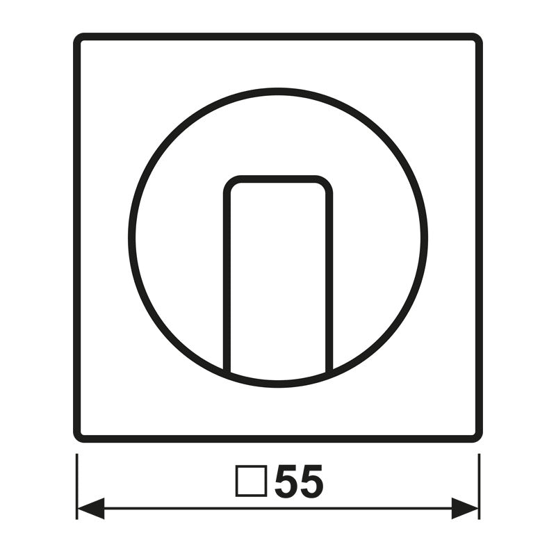 A500 Series Matte Black Rotary Switch Cover Plate - A1541BFSWM