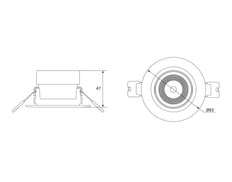 Opple LED Chiara 6W Recessed Spotlight 4000K Aluminum - 541003411000