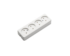 MK 4-Way Desktop Power Strip Without Ground 16A White - 509/KWS [2 Pieces]