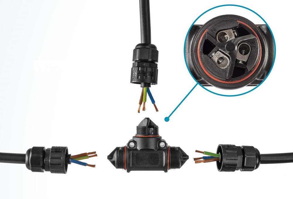 Caja De Conexión De Cable Impermeable IP68 3P 32A 450V - CBIP68P3T