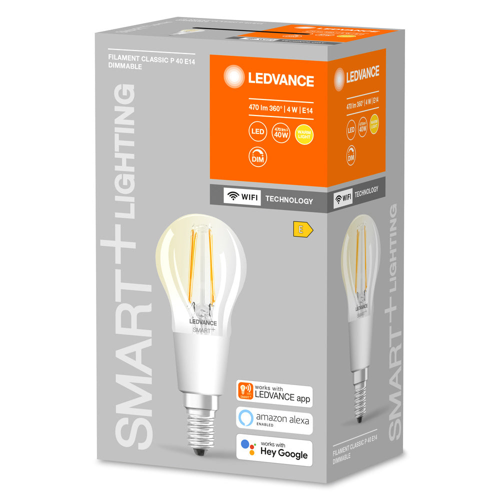 LEDVANCE Smart+ WiFi Filament Mini Bulb E14 4W 2700K - 4058075609778