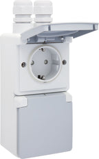 Toma De Corriente Vertical Doble IP44 16A 250V Con Protección - 700-37835