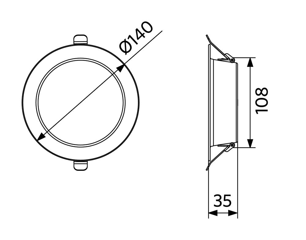 Opple LED Downlight Compact Round 14W 3000K IP44 - 540001291100