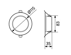Opple Led Downlight Compacto E Rd100 9W 3000K - 540001290900