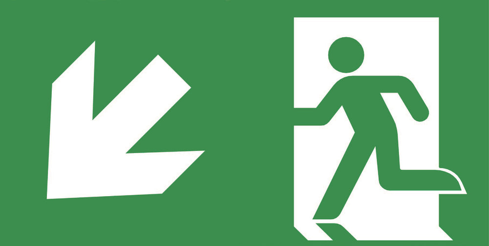 ABB VanLien Evago 22M Emergency Exit Sign Plate - 7TCA091350R4029