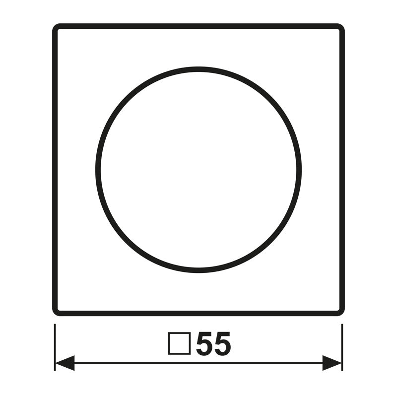 Jung A Series Rotary Dimmer Cover Matte Black - A1740BFSWM
