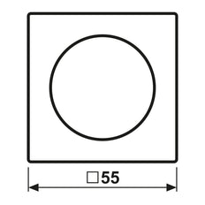 Jung A Series Rotary Dimmer Cover Matte Black - A1740BFSWM