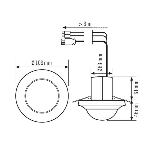 ESYLUX PD-C 360i/24 DUO DALI Ceiling Presence Detector - EP10427374
