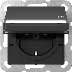 Gira Sistema 55 Seguridad Plus Enchufe A Tierra Con Tapa - 4557005