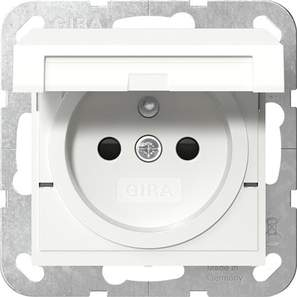 Gira System 55 Safety Plus Socket With Hinged Cover - 448803