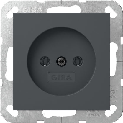 Gira System 55 Non-Grounded Socket 16A 250V Anthracite - 448028