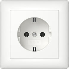 Gira Standard 55 SCHUKO Socket Pure White Matt - 444027