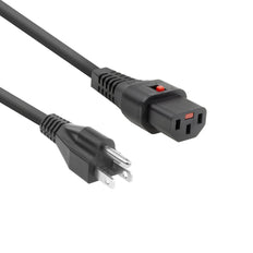 Cable De Alimentación USA Con Bloqueo IEC C13 2M Negro - AK5063