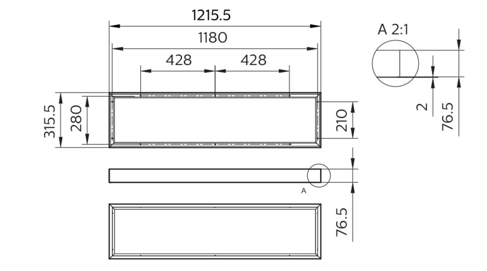 Philips CoreLine Panel Surface Mounting Frame W30L120 - 8718696073322