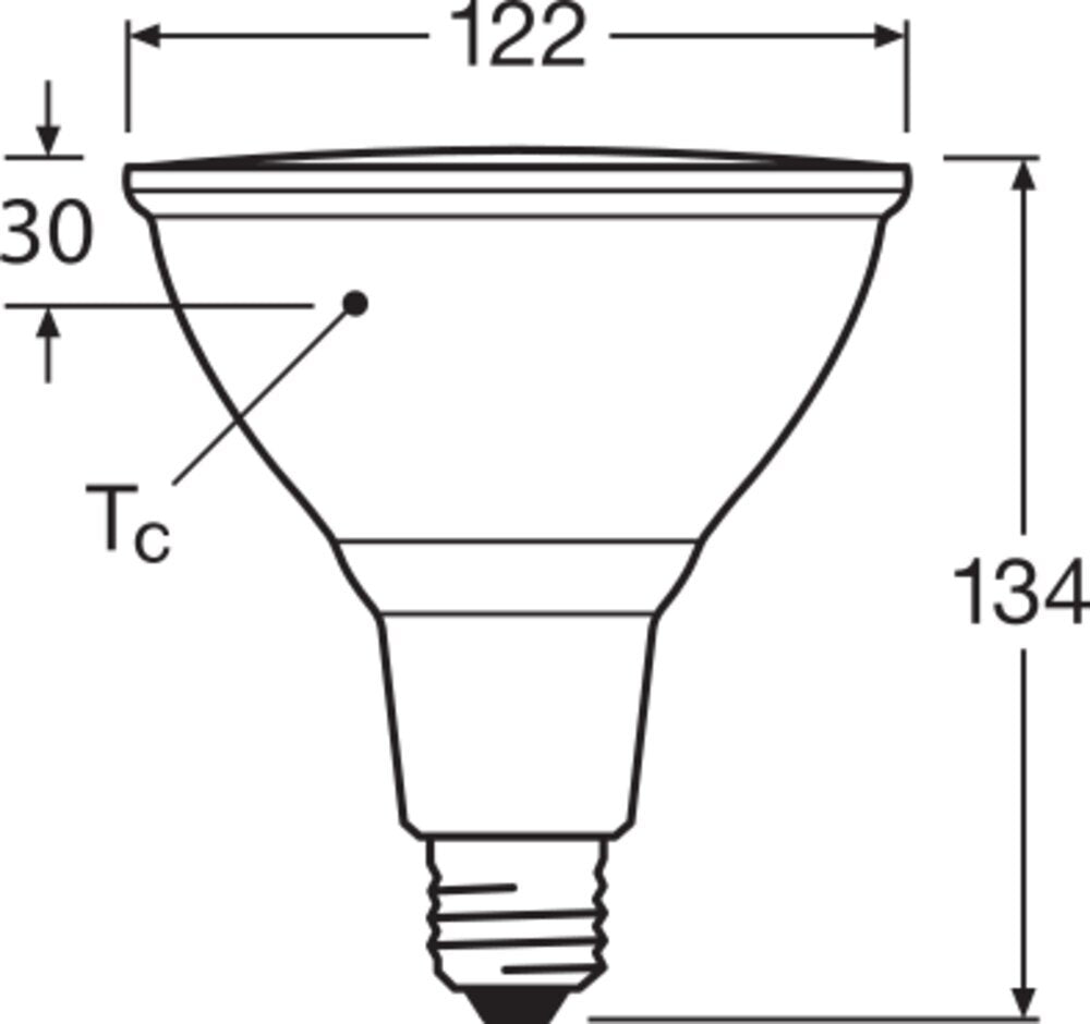 LEDVANCE PAR38 LED Spotlight E27 12W IP65 827 - 4099854067822