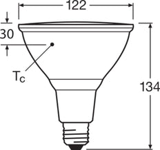 LEDVANCE PAR38 LED Spotlight E27 12W IP65 827 - 4099854067822
