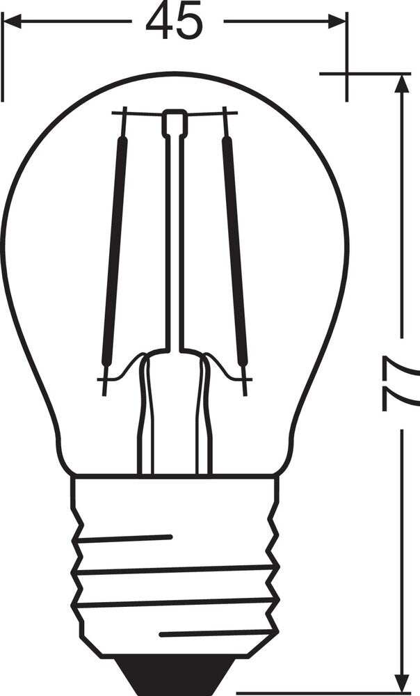 LED Classic P40 Dimmable Filament Bulb 4.8W E27 2700K - 4099854067570