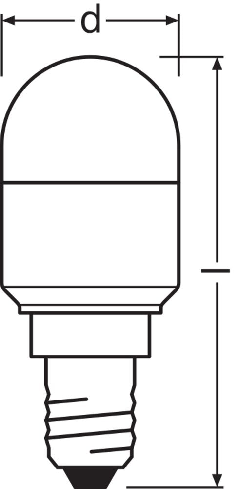 LED Special T26 2.3W Refrigerator Bulb E14 827 Frosted - 4099854066993