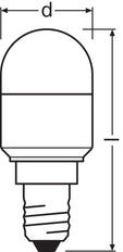 LED Special T26 2.3W Refrigerator Bulb E14 827 Frosted - 4099854066993