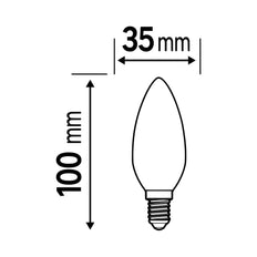 Ledvance Classic E14 LED Candle 5.5W 827 Frosted - 4099854062346