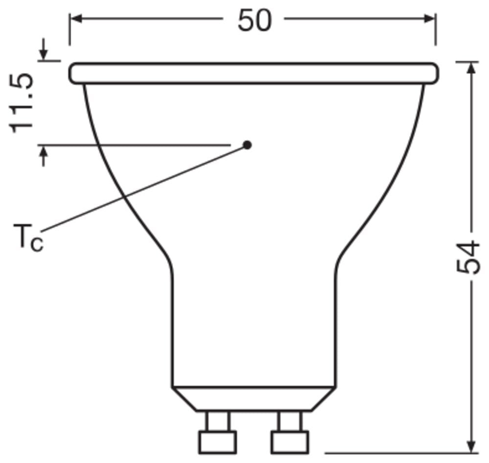 LEDVANCE Performance LED PAR16 GU10 6.9W 830 Spotlight - 4099854054808