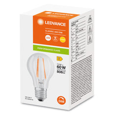 Dimmable LED Classic A19 7W E27 827 Clear Filament - 4099854054396