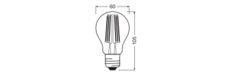 OSRAM LED Classic A Dimmable E27 8.2W B-Class Bulb - 4099854065392