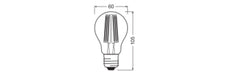 OSRAM LED Classic A Dimmable E27 8.2W B-Class Bulb - 4099854065392