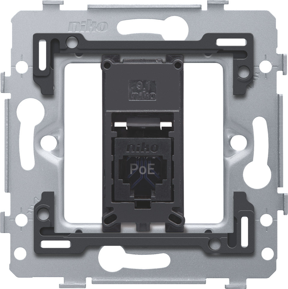 Toma De Pared Plana RJ45 UTP Cat6 PoE++ Simple Niko - 170-79261