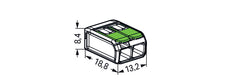 WAGO 221-422 Conector De Doble Palanca 4mm² Rango Verde - 221-422 [100 Piezas]