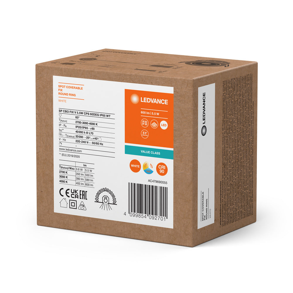 LEDVANCE 5.5W CCT Ajustable IP65 Foco Empotrado - 4099854092701